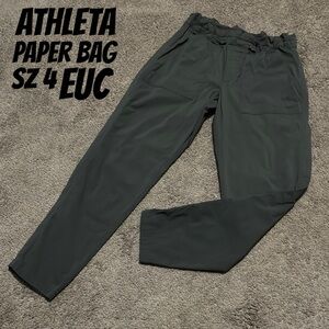 Athleta Trekkie Paperbag Pants-Sz 4-Gray-Open Leg
